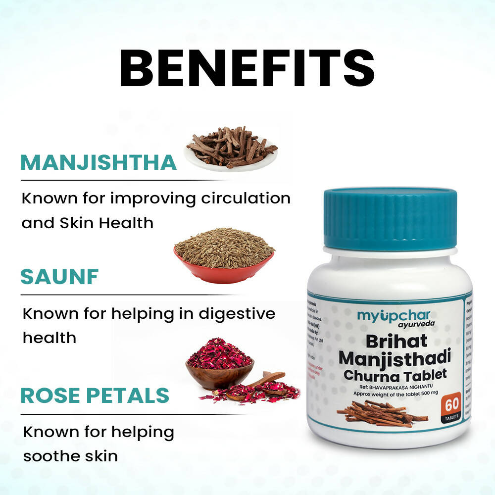 myUpchar Ayurveda Brihat Manjisthadi Churna Tablets - Swadesiicart