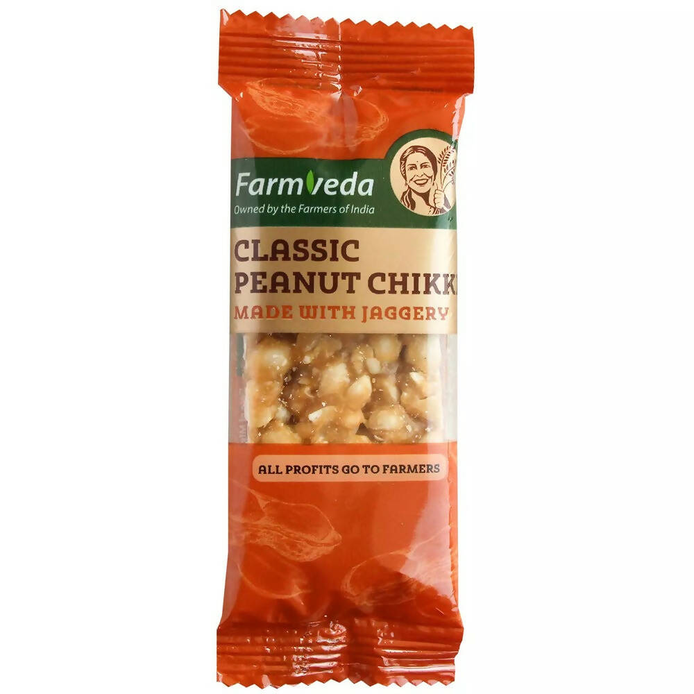 Farmveda Classic Peanut Chikki-Made With Jaggery | Swadesiicart