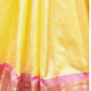 Very Much Indian Handloom Pure Silk Paithani Pastel Light Yellow | Swadesiicart