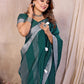 Anaita Green Weaving Linen Cotton Saree With Blouse