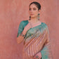 Vishnu Weaves Women's Coffee Tussar Silk Woven Saree with Blouse - Swadesiicart