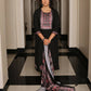 Jyoti Fashion Women's Black Viscos Simmer Hand Work with Floral Printed Kurta Set | Swadesiicart