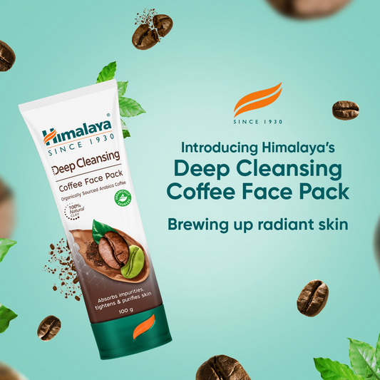 Himalaya Deep Cleansing Coffee Face Pack | Ayurvedic Coffee Face Mask for Clear Skin - Swadesiicart