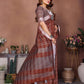 Anaita Brown Weaving Linen Cotton Saree With Blouse
