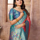 Aastha Fashion Red Banarasi Tissue Silk Weaving Saree
