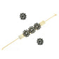 Mominos Fashion Joharkamal Gold-Polished Brass Finish Stone Choker For Women & Girls (Grey) | Swadesiicart