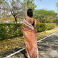 Vamsee Riddhi-Siddhi -1 Orange Organza Saree - Swadesiicart