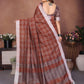 Anaita Brown Weaving Linen Cotton Saree With Blouse