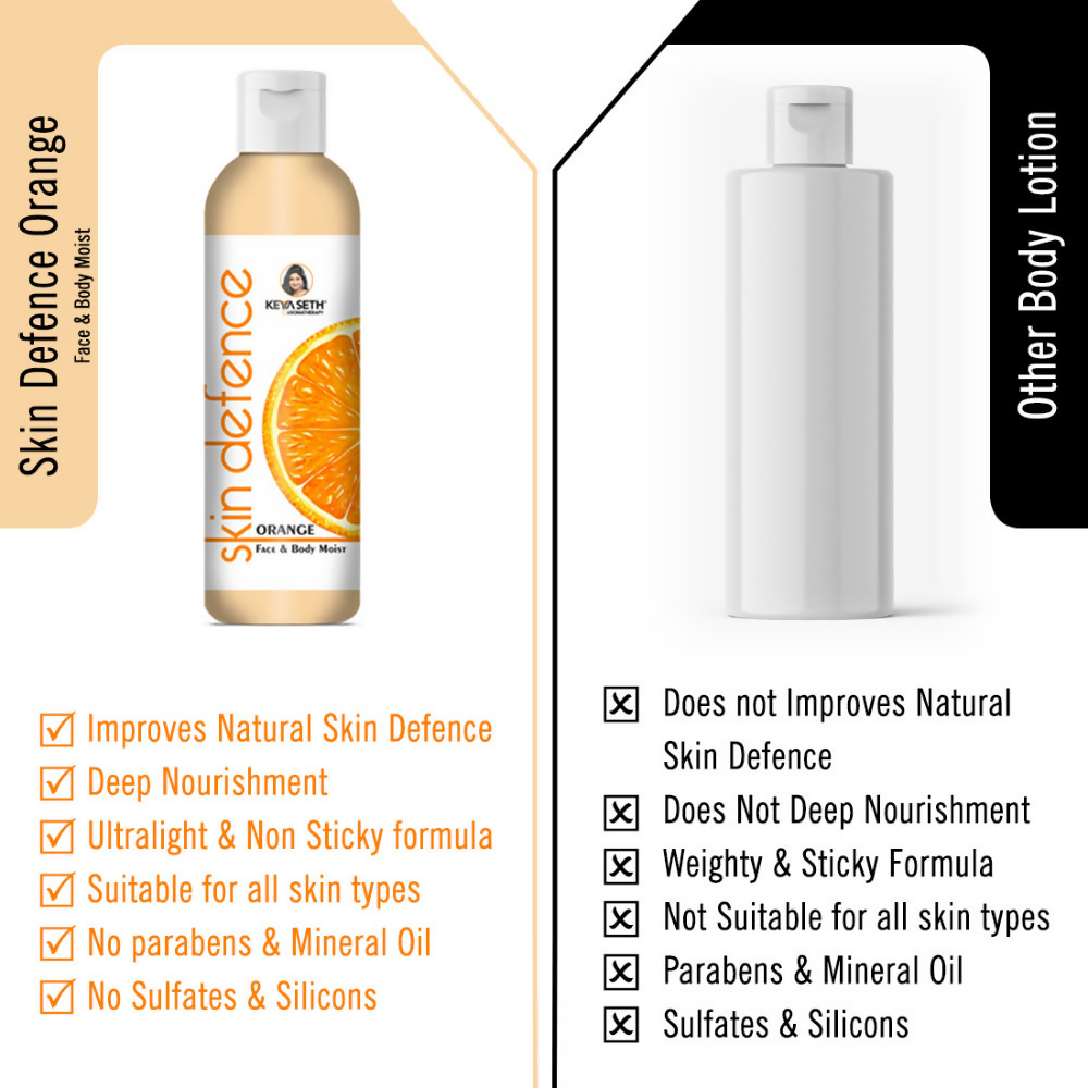 Keya Seth Aromatherapy Skin Defence Orange Face & Body Moist - Swadesiicart