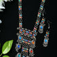 Mominos Fashion Johar Kamal Oxidised Silver-Plated Brass Finish Multi Kundan Afghani Long Necklace For Women | Swadesiicart