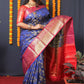 Jyoti Fashion Women's Blue Kanjivaram Silk Zari Woven Saree with Blouse | Swadesiicart