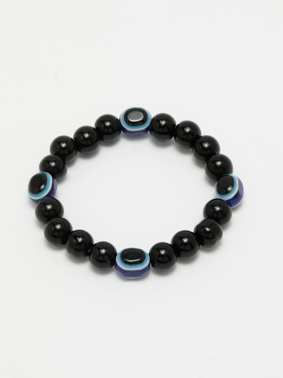 NVR Men & Women Evil Eye Beaded Adjustable Bracelet - Swadesiicart
