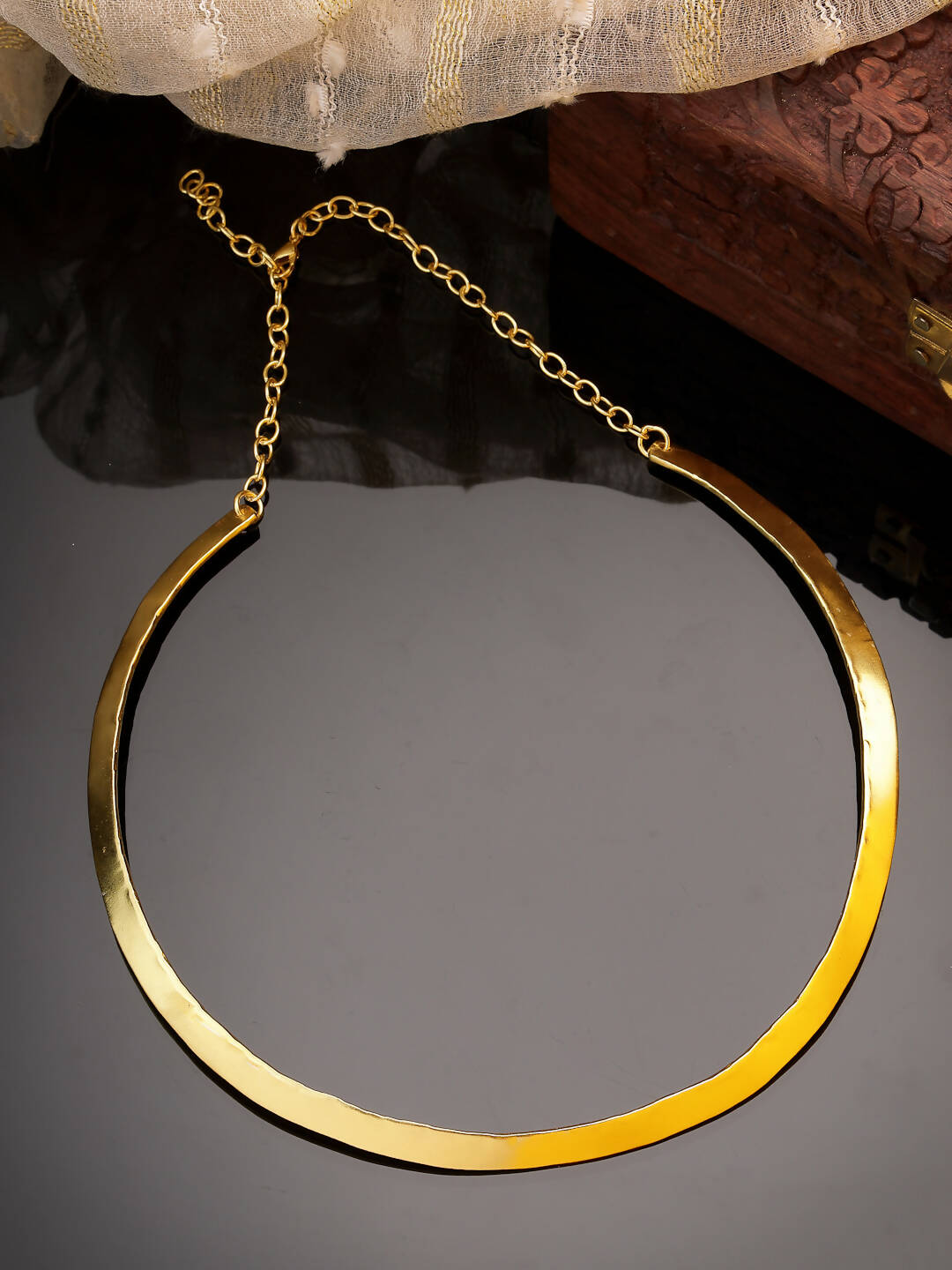 NVR Women Gold-Polished Choker Necklace | Swadesiicart