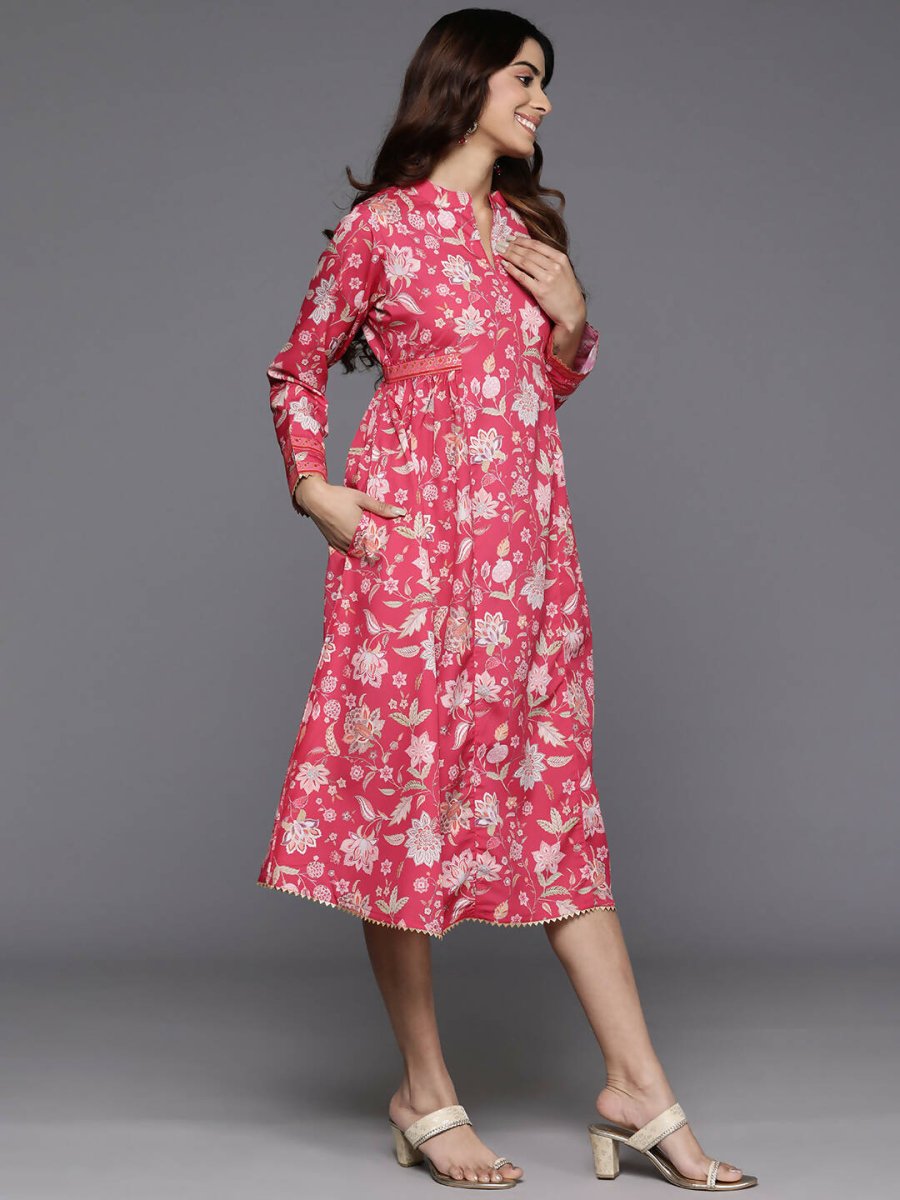 Ahalyaa Women's Traditional wear Dress - Pink | Swadesiicart