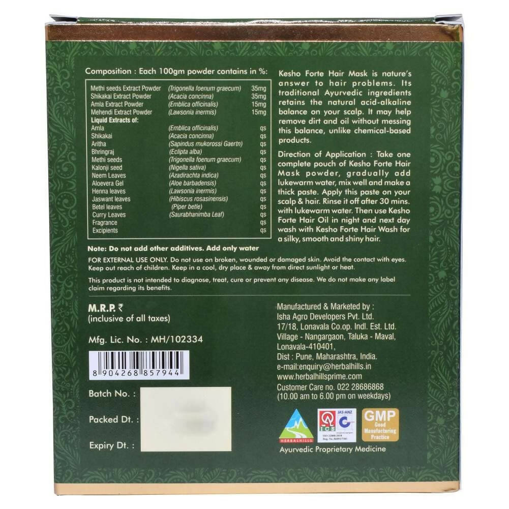 Herbal Hills Kesho Forte Hair Mask Powder - Swadesiicart