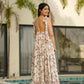 Aayaa Designer Cambric Cotton Printed Full Flaired Gown - Multi Color