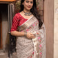 Grey Pure Linen Woven Design Saree with Unstitched Blouse - Hiral Fashion | Swadesiicart