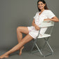 Breathables Women Cotton Night Suit Shirt And Shorts Co-Ord Set I Nightwear | Loungewear Set In Solid Colours