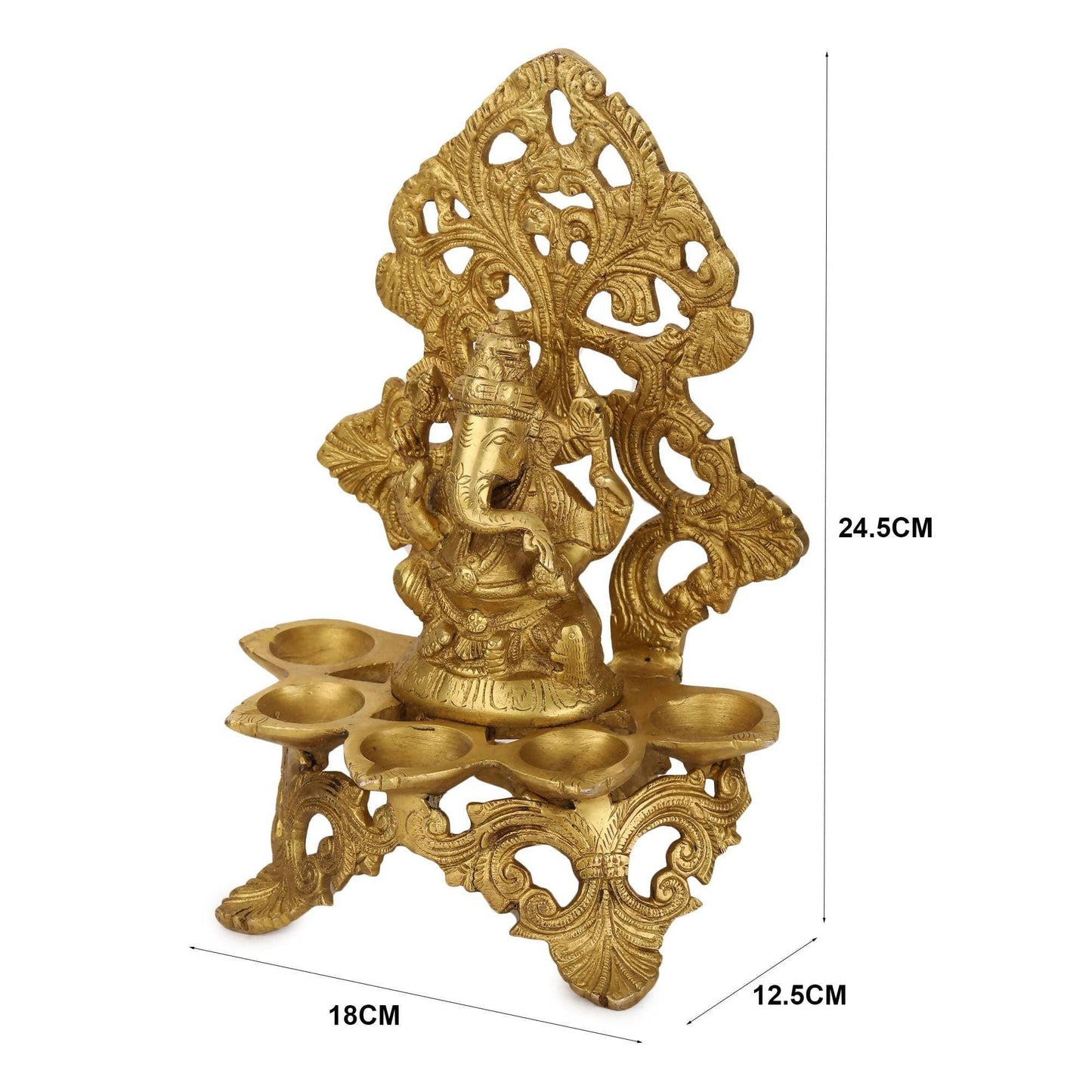 Devlok Panchdeep Ganpati Idol - Swadesiicart