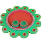 Kundan HandiKrafts Mdf Flower Pooja Thali - Green 01 | Swadesiicart