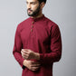 Even Apparels Maroon Color Pure Cotton Men's Kurta With Side Placket (SLD1182) | Swadesiicart