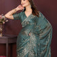 Ai Fashion Grey Rangoli Silk Embroidery Party Wear Saree