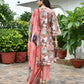 Vaasva Women's Rust Tissue Gota Embroidered Suit Set With Solid Pant And Embroidered Dupatta | Swadesiicart