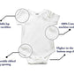 AHC Soft Cotton Short-Sleeve Bodysuits Solid Onesies New Born Infant Dress - Grey/Blue/Green/Pink/Yellow