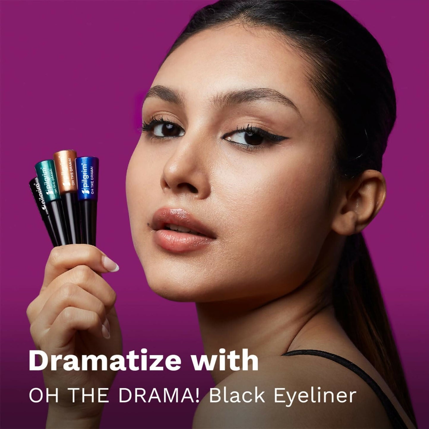 Pilgrim Metallic Eyeliner Green Envy, Long Lasting & Smudge Proof Enriched With Argan Oil - Swadesiicart