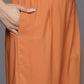 Ahalyaa Women's Traditional wear Kurta Set - Orange | Swadesiicart