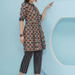 Joban Fashion Elephant Printed Co Ord Set - Beige - Swadesiicart