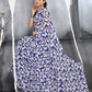 Aayaa Designer Printed Georgette Saree - Multi Color