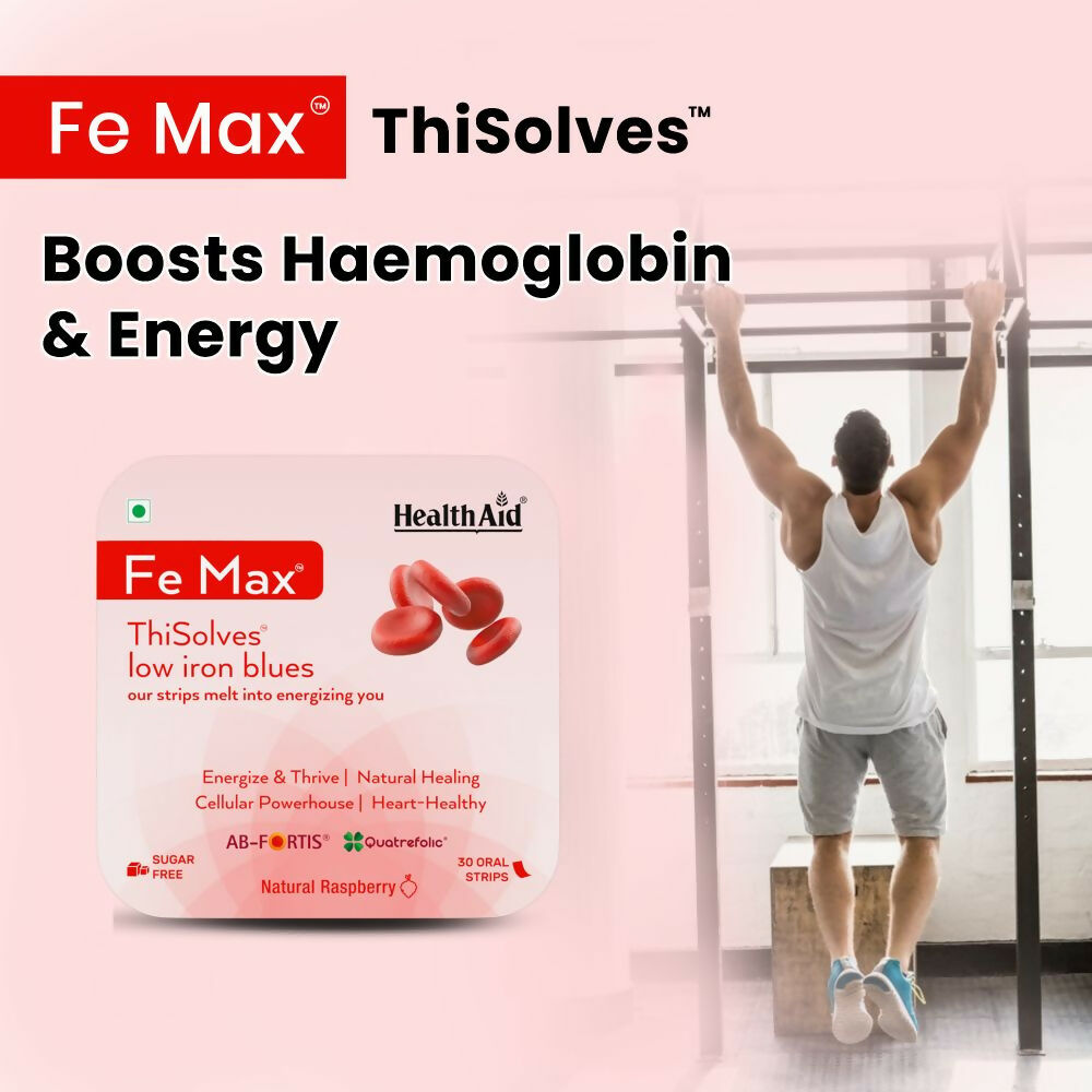 HealthAid Fe Max ThiSolves Oral Strips - Swadesiicart