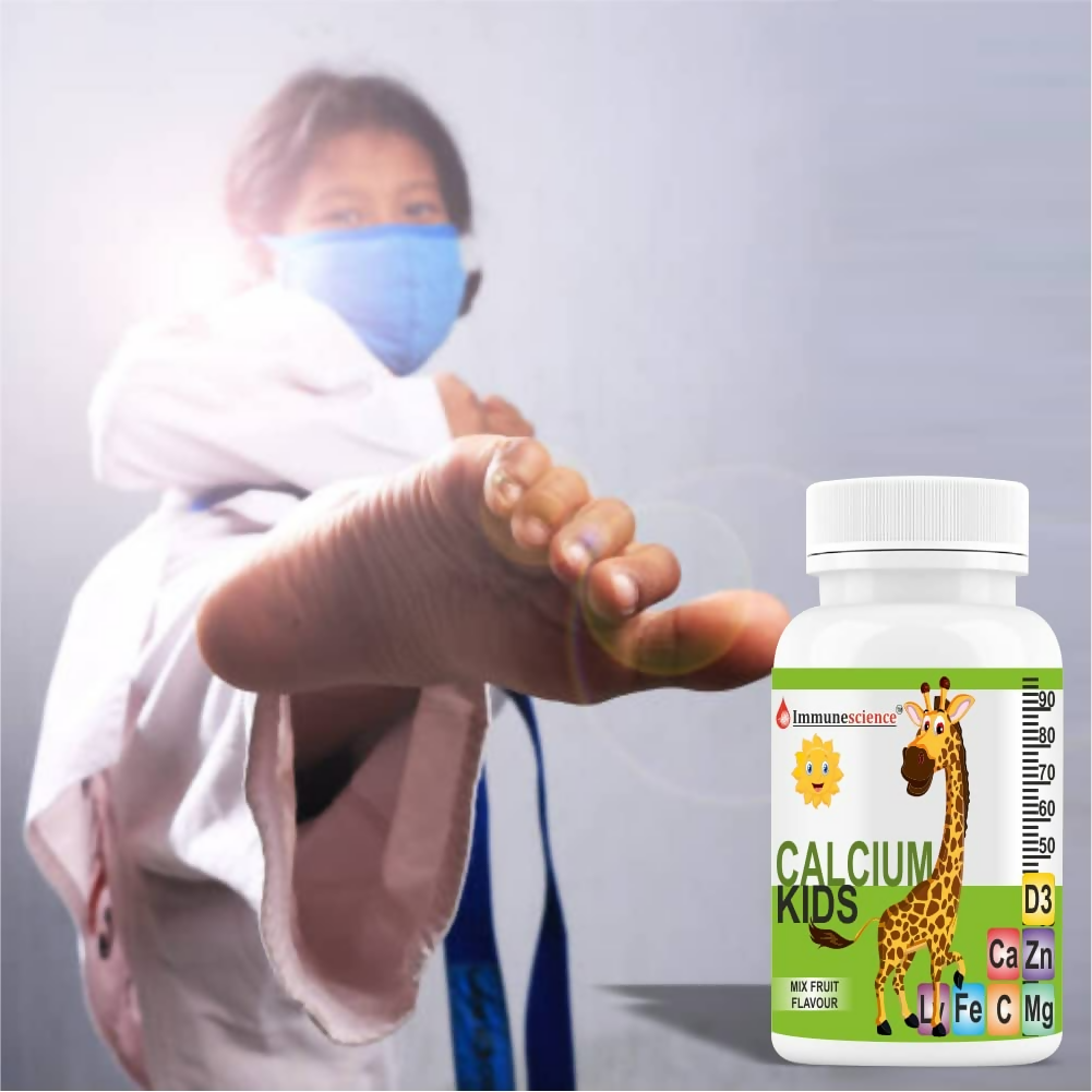 Immunescience Calcium With Vitamin D3 (Vitamin D) Tablets For Kids | Swadesiicart