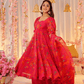 Aayaa Designer Printed Tebby Silk Suit - Multi Color