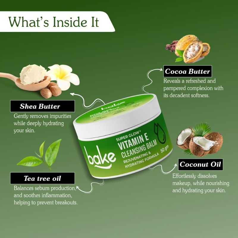 Bake Super Glow+ Vitamin E Cleansing Balm | Swadesiicart