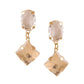 NVR Women Golden Cz Studded Studs Earrings | Swadesiicart