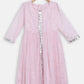 Ahalyaa Pink Crepe Front Slit Girl's Kurta | Swadesiicart