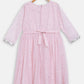 Ahalyaa Pink Crepe Front Slit Girl's Kurta | Swadesiicart