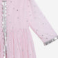 Ahalyaa Pink Crepe Front Slit Girl's Kurta | Swadesiicart