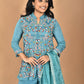 Morchari Women And Hand Embroidery Palazzo Set-Green - Swadesiicart
