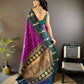 Joban Fashion Green Peacock,Butti Banarasi Silk Sarees | Swadesiicart