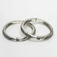 NVR Women's Silver-Toned German Silver Peacock Design Oxidised Kada Bangle - Swadesiicart
