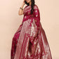 Astita Banarasi Silk Magenta Saree | Swadesiicart