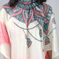 Vastranavya Coral Off White Freehand Mandalaa Print Ready to Wear Saree | Swadesiicart