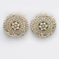 NVR Women Gold-Toned Circular Studs Earrings | Swadesiicart