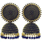 Mominos Fashion Joharkamal Gold-Polished Meenakari Jhumkas For Women & Girls (Blue) - Swadesiicart
