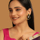 Nuyug 22K Gold Plated Cubic Zirconia Studded Contemporary Stone Earrings | Swadesiicart