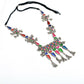 Mominos Fashion Johar Kamal Oxidised Silver-Plated Meenakari Multi Long Necklace Set For Women - Swadesiicart