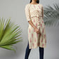 Ahalyaa Womens Chiku Pure Cotton Printed Kurtas | Swadesiicart